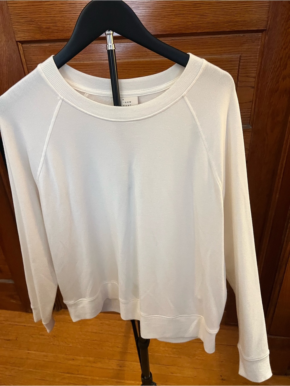 A NEW DAY TARGET Women's Cream Long-Sleeve Pullover Top